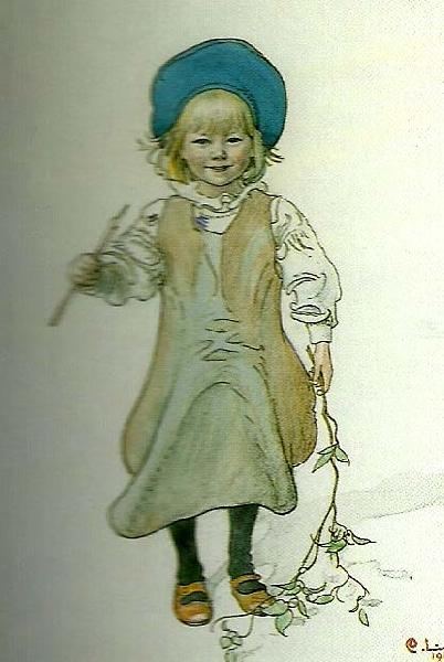 Carl Larsson esbjorn med den har skall jag fiska och med den har skall jag valla korna oil painting image